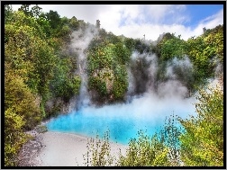 Para, Waimangu Volcanic Valley, Nowa Zelandia, Jezioro